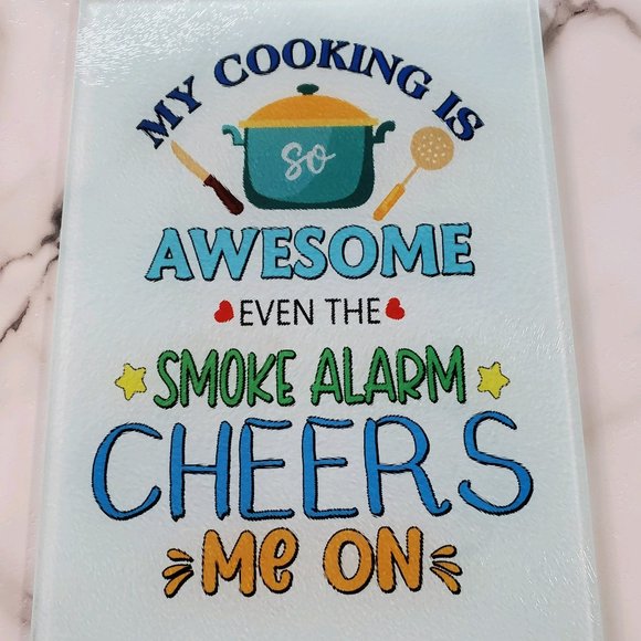My cooking is so awesome Glass Cutting Board - Picture 1 of 7